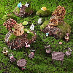 Resin Succulent Micro Landscape Dollhouse Ornaments&nbsp;DJEW-GF0001-58