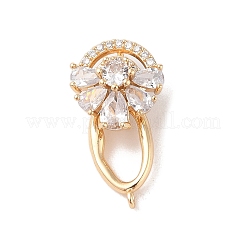 Brass Micro Pave Cubic Zirconia Twister Clasps&nbsp;KK-B100-069G