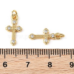 SHEGRACE Brass Micro Pave Clear Cubic Zirconia Pendants&nbsp;XGRQ2O081-451G
