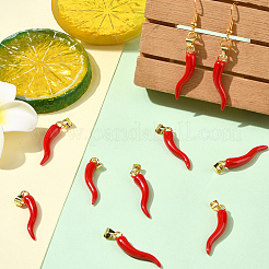 10Pcs Brass Enamel Pendants&nbsp;KK-SC0006-88