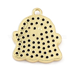 Rack Plating Brass Cubic Zirconia Pendants&nbsp;KK-D031-04G-01