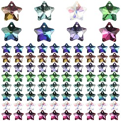 80Pcs 8 Colors Electroplate Glass Charms&nbsp;GLAA-YW0005-66
