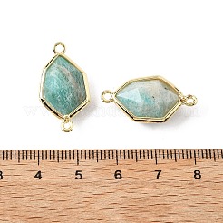 Natural Amazonite Faceted Connector Charms&nbsp;G-H323-05G-03