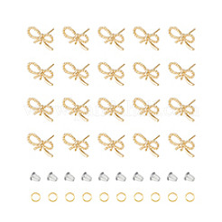 16Pcs Bowknot Brass Stud Earrings&nbsp;DIY-DC0002-19