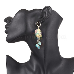 Stainless Steel Resin Shell Shape Leverback Earrings&nbsp;EJEW-TA00707
