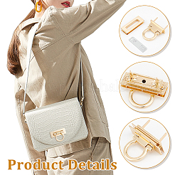 6Pcs 3 Colors Zinc Alloy Bag Twist Lock Accessories&nbsp;AJEW-UN0001-77