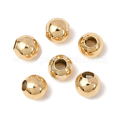 Real 24K Gold Plated Brass Round Spacer Beads&nbsp;X-PALLOY-M029-03G
