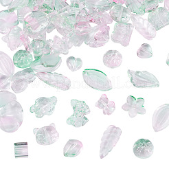 64Pcs Gradient Color Transparent Glass Beads&nbsp;GLAA-TA0003-48E