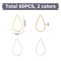 60Pcs 2 Colors Brass Linking Rings&nbsp;KK-HS0001-47
