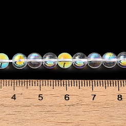 Transparent Electroplate Glass Beads Strands&nbsp;GLAA-T032-T6mm-C18