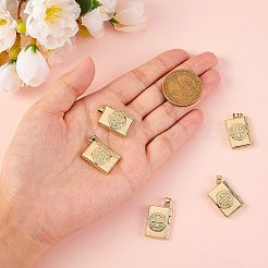 5Pcs Rack Plating Brass Micro Pave Clear Cubic Zirconia Locket Pendants&nbsp;ZIRC-SZ0003-78