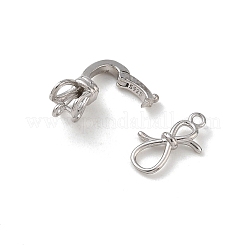 925 Sterling Silver Fold Over Clasps&nbsp;SE-CBAF1B0-01P