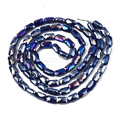 Electroplate Opaque Solid Color Glass Beads Strands&nbsp;EGLA-N002-25-B01