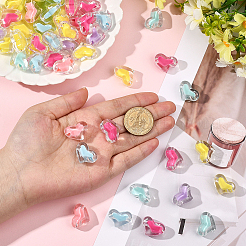 80Pcs Transparent Acrylic Beads&nbsp;TACR-SP0001-39