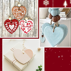 12Pcs Blank Porcelain Sheet Pendant Decorations&nbsp;AJEW-SP0001-56A