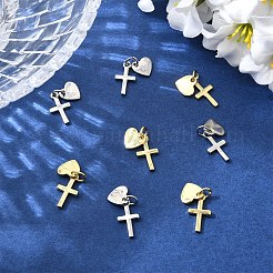 8Pcs 2 Colors Rack Plating Brass Pendants&nbsp;KK-YW0003-70