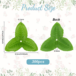 Cloth Artificial Rose Leaf&nbsp;AJEW-WH0270-951B