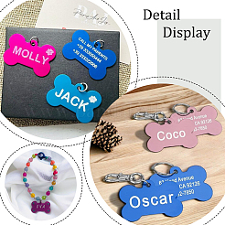 40Pcs 5 Colors Pet Aluminium Pendants&nbsp;FIND-SP0002-44