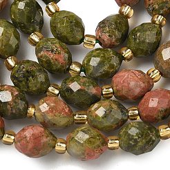 Natural Unakite Beads Strands&nbsp;G-F809-A48-01