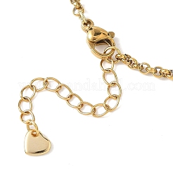 Natural Mixed Gemstone & 304 Stainless Steel Beads Charm Bracelets&nbsp;BJEW-JB12870