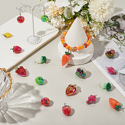 18Pcs 9 Styles AB Color Resin Pendants&nbsp;RESI-SC0006-10