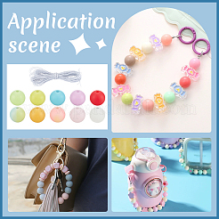 100Pcs 10 Colors Round Luminous Silicone Beads&nbsp;SIL-PH0001-20