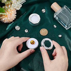 Aluminium Loose Diamond Storage Boxes with Hexagonal Glass Visible Lid&nbsp;CON-WH0110-55A