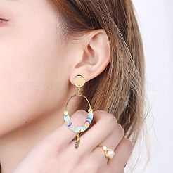 304 Stainless Steel Stud Earring Findings&nbsp;STAS-UN0016-76G