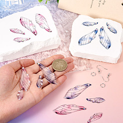 DIY Transparent Resin Wing Dangle Earring Making Kit&nbsp;DIY-TA0010-23