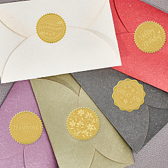 Plastic Self Adhesive Gold Foil Embossed Stickers&nbsp;DIY-WH0211-042