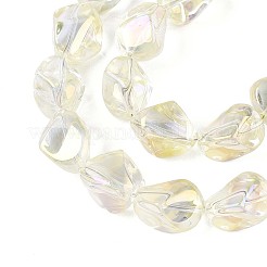 Electroplate Transparent Glass Beads Strands&nbsp;EGLA-N017-02B