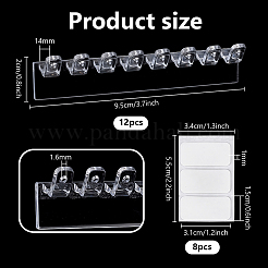 4 Sets Plastic Necklace and Bracelet Wall Mount Storage Hook&nbsp;AJEW-PH0008-97