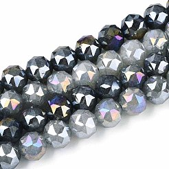 Anti-Tarnish Electroplate Glass Beads Strands&nbsp;GLAA-N064-6mm-M
