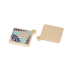 Rack Plating Alloy Enamel Pendants&nbsp;FIND-I038-04G