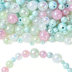 250G UV Plating Rainbow Iridescent Opaque Acrylic Beads&nbsp;PACR-CJ0001-38A