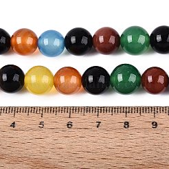 Natural Agate(Dyed & Heated) Beads Strands&nbsp;G-Q604-10MM-01