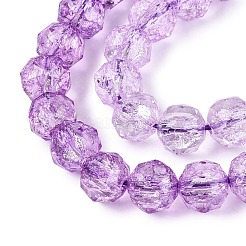 Crackle Transparent Glass Beads Strands&nbsp;GLAA-N063-10mm-13