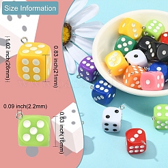 20Pcs 10 Colors Plastic Pendants&nbsp;KY-CJ0001-56
