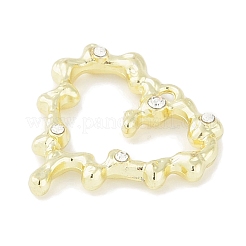 Rack Plating Alloy Crystal Rhinestone Pendants&nbsp;PALLOY-F018-16G-02