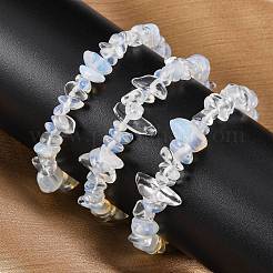 Unisex Chip Opalite Beaded Stretch Bracelets&nbsp;BJEW-S143-10