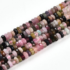 Natural Multicolor Tourmaline Beads Strands&nbsp;G-T141-38