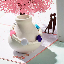 Polymer Clay Heishi Beaded Bracelet with Flat Round for Women&nbsp;BJEW-JB07550