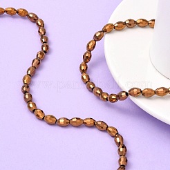 Electroplate Glass Beads&nbsp;X-GC881Y-4