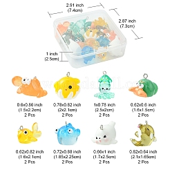 16Pcs 8 Styles Marine Series Opaque & Transparent Resin Pendants&nbsp;RESI-FS0001-46