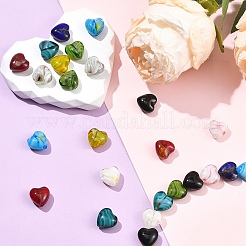 40Pcs 10 Colors Millefiori Glass Beads&nbsp;GLAA-YW0005-78