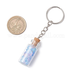 Glass Wish Bottle Keychains&nbsp;HJEW-JKC01227
