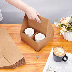 40Pcs Coffee Cup Paper Bags with Hole Handles&nbsp;ABAG-WA0001-02