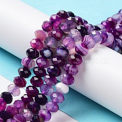 Natural Banded Agate/Striped Agate Beads Strands&nbsp;G-E605-A02-01D