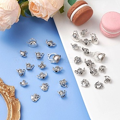 30Pcs 6 Styles Tibetan Style Alloy Charms&nbsp;TIBEP-YW0001-77
