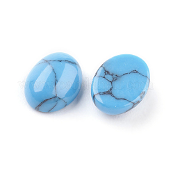 Synthetic Blue Turquoise Cabochons&nbsp;G-F528-29-6x8mm